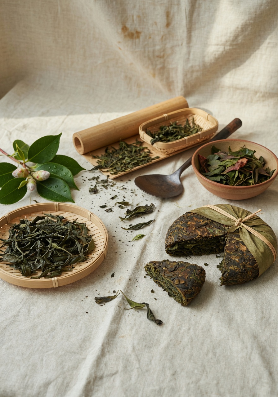 From fresh leaf to <em>bǐng</em> — the craft behind pu'er