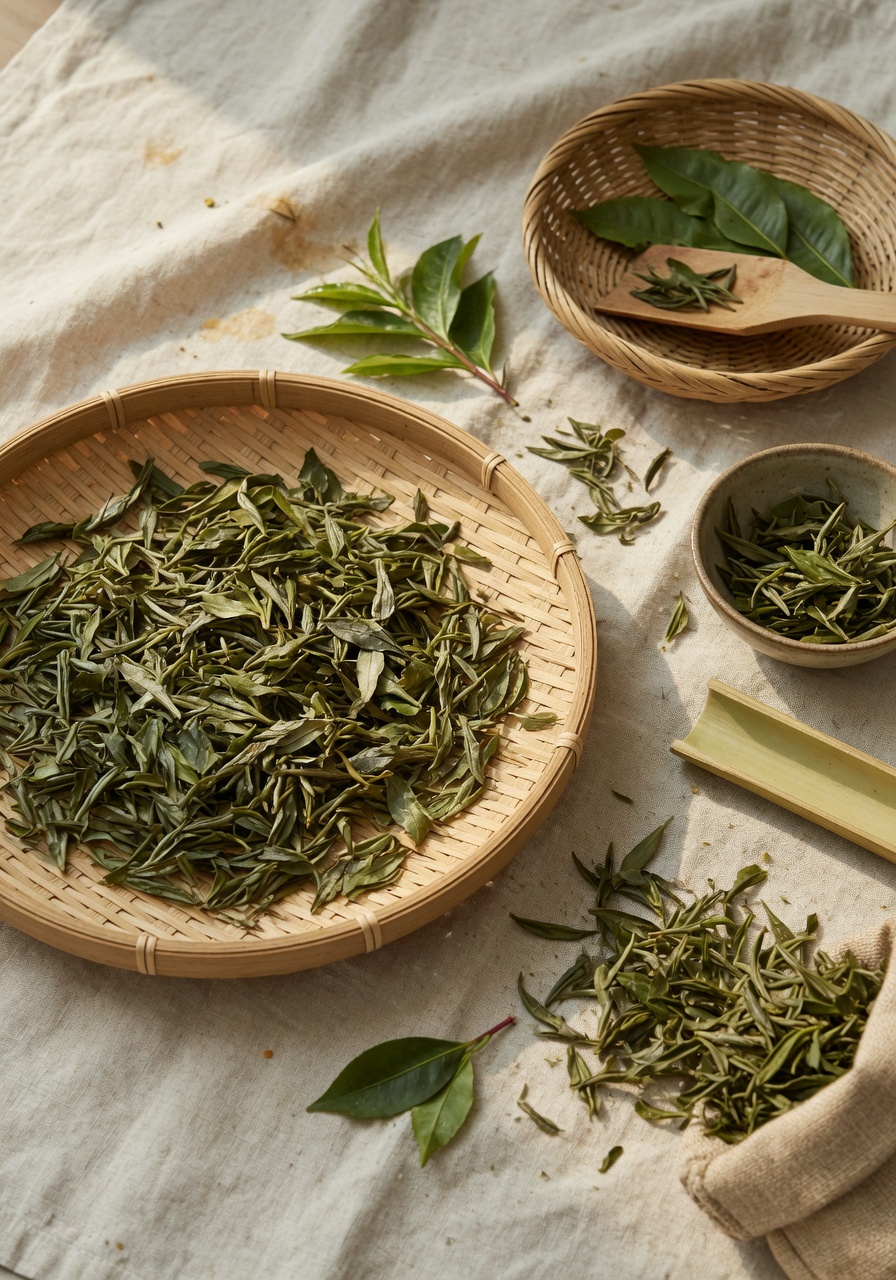 Sun-drying — why pu'er starts in daylight, not in an oven
